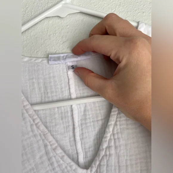 Bryn Walker White Bax Shirt Woven Cotton Gauze Tunic Top Oversized - Picture 5 of 9